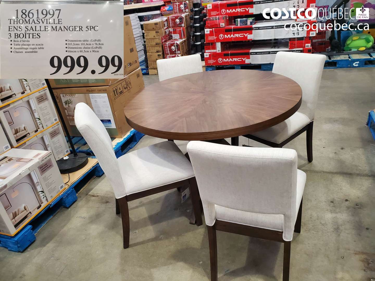 1861997 THOMASVILLE ENS SALLE MANGER 5PC 3 BOITES $999.99