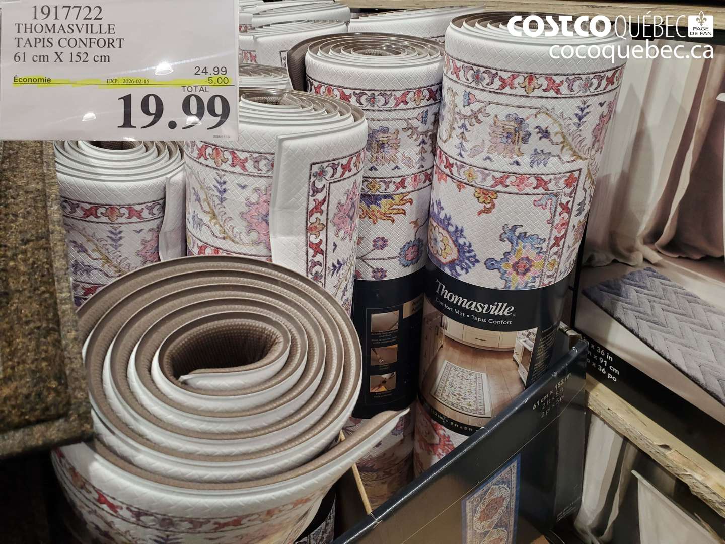 1917722 THOMASVILLE TAPIS CONFORT 61 cm X 152 cm ($5.00 INSTANT SAVINGS EXPIRES ON 2026-02-15) $19.99