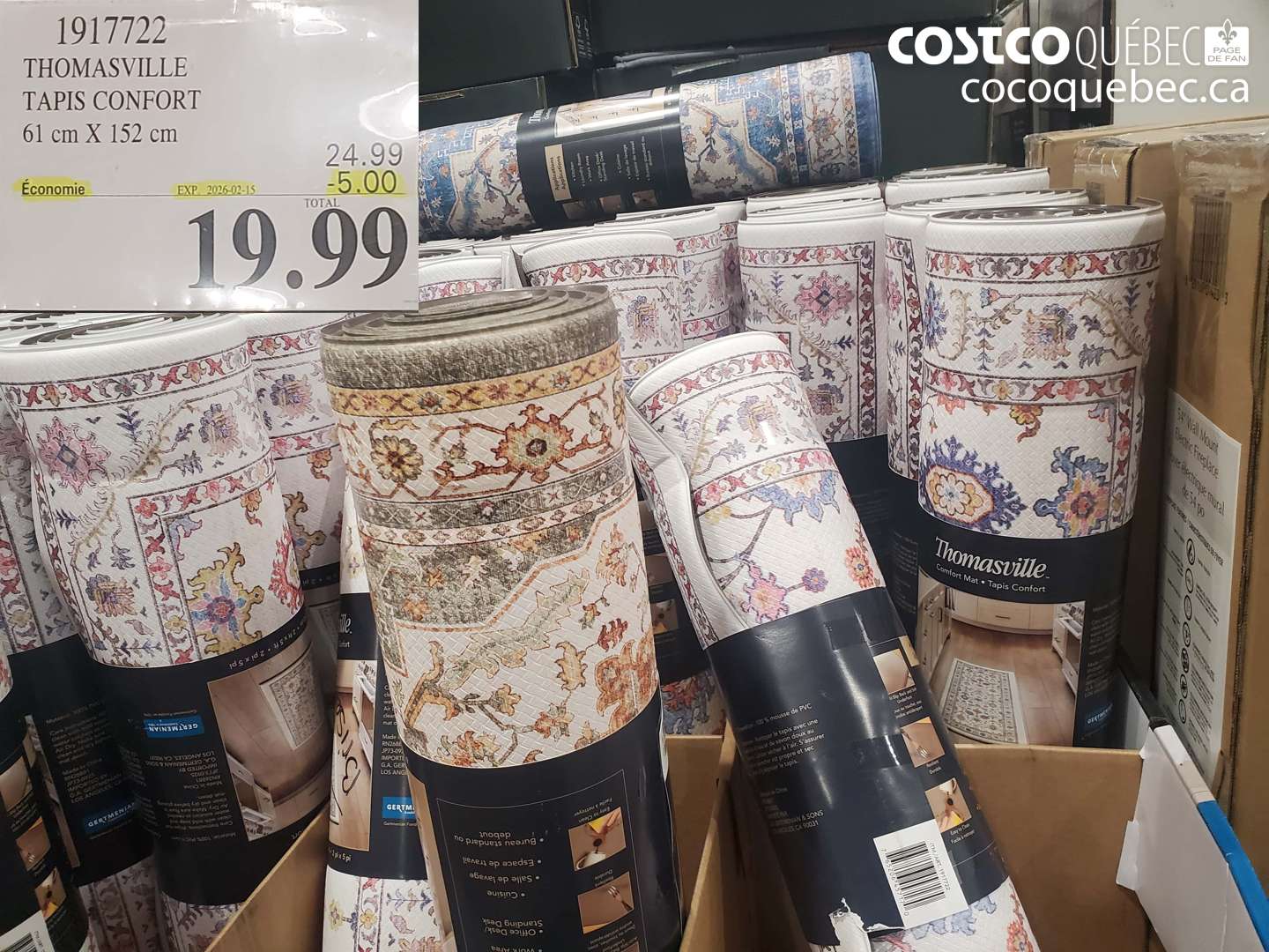 1917722 THOMASVILLE TAPIS CONFORT 61 cm X 152 cm ($5.00 INSTANT SAVINGS EXPIRES ON 2026-02-15) $19.99
