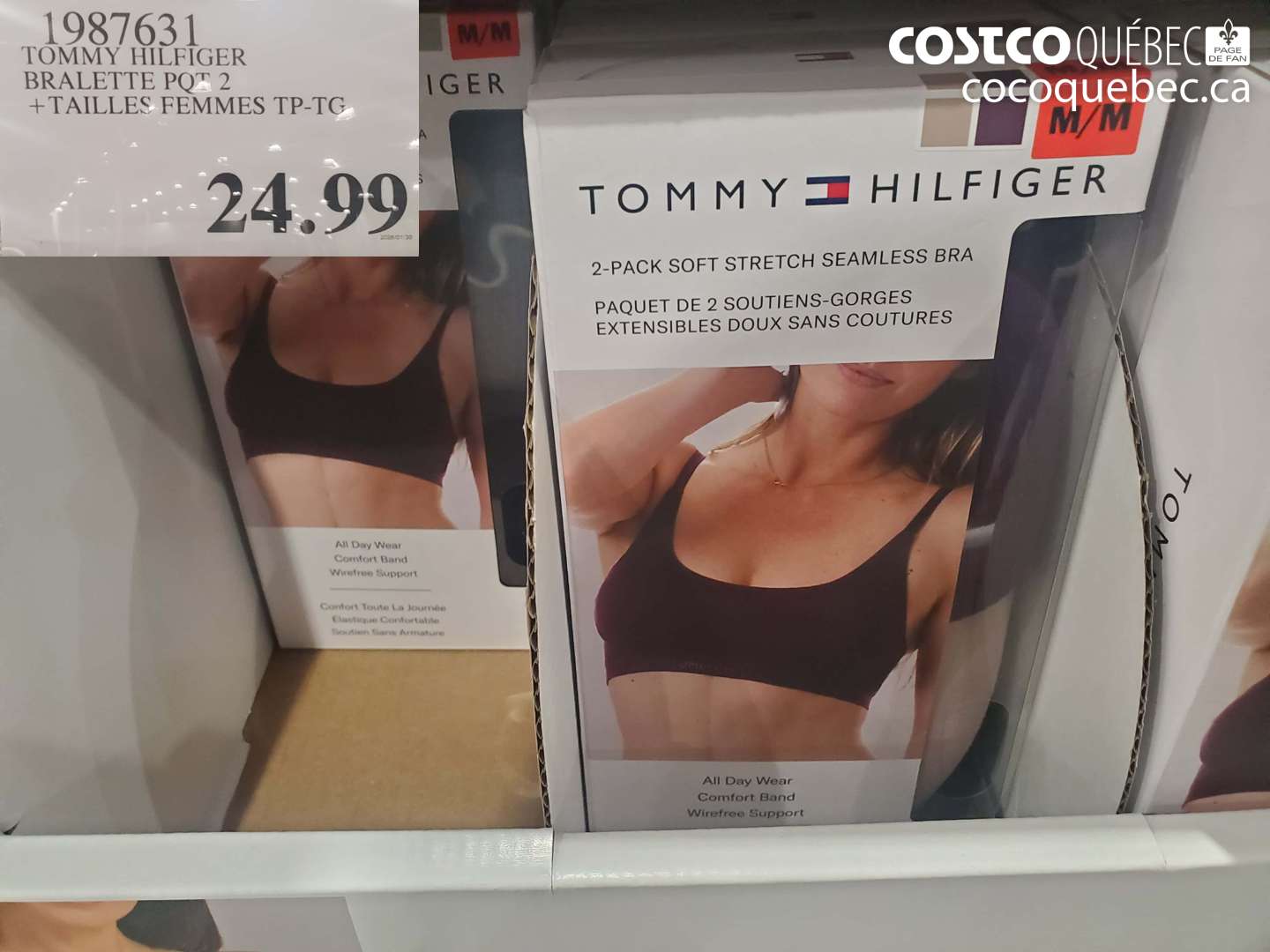 1987631 TOMMY HILFIGER BRALETTE POT 2 + TAILLES FEMMES TP-TG $24.99