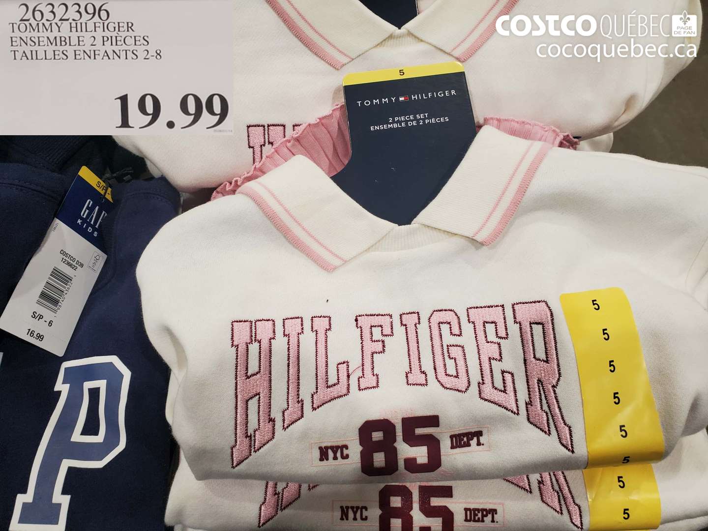 2632396 TOMMY HILFIGER ENSEMBLE 2 PIECES TAILLES ENFANTS 2-8  $19.99