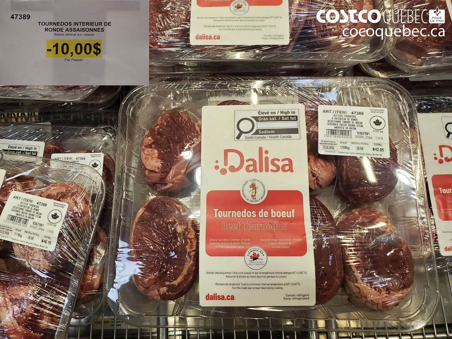 47389 TOURNEDOS INTERIEUR DE RONDE ASSAISONNES ($10.00 INSTANT SAVINGS)