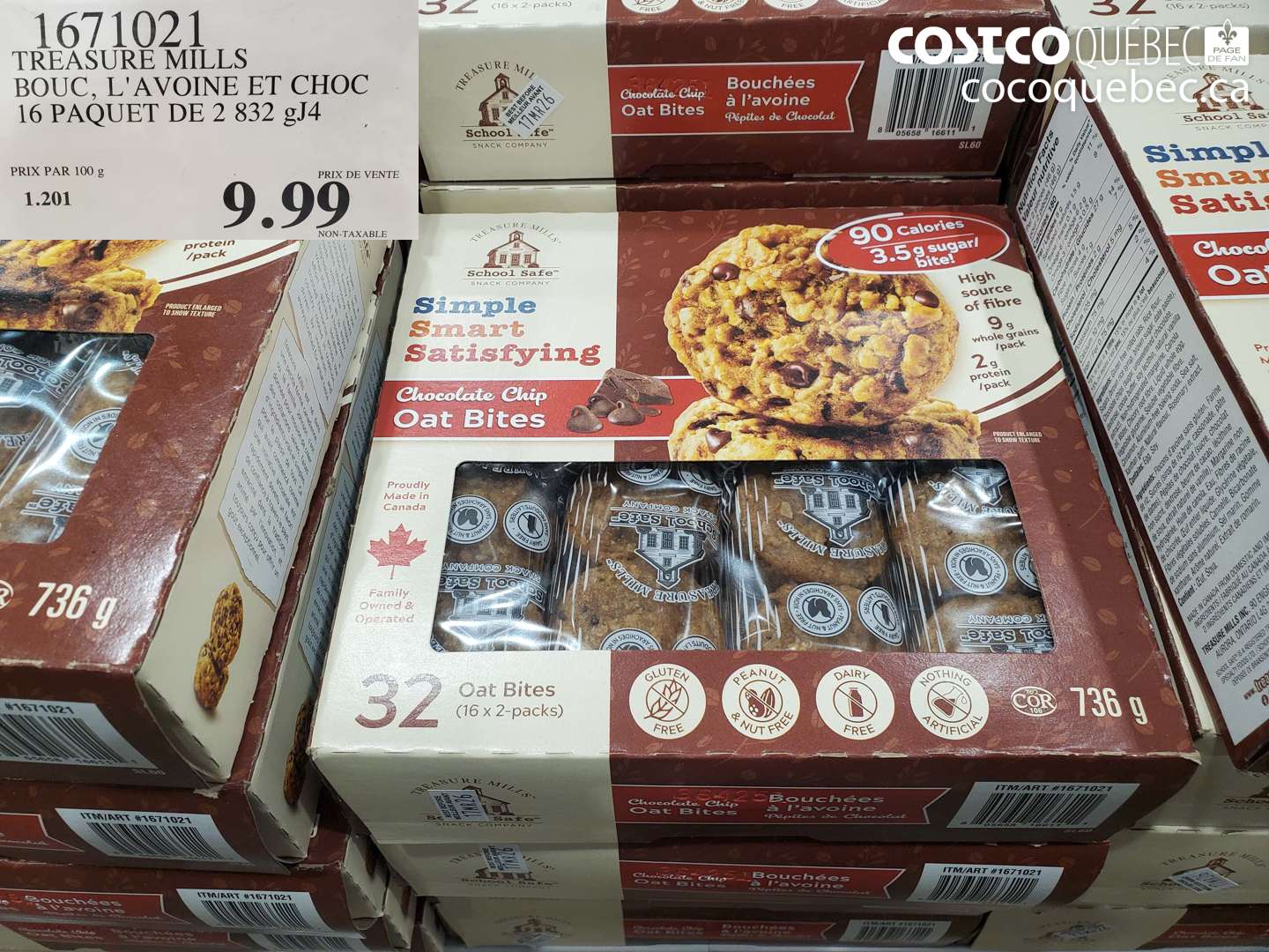 1671021 TREASURE MILLS BOUC, L'AVOINE ET CHOC 16 PAQUET DE 2 832g $9.99