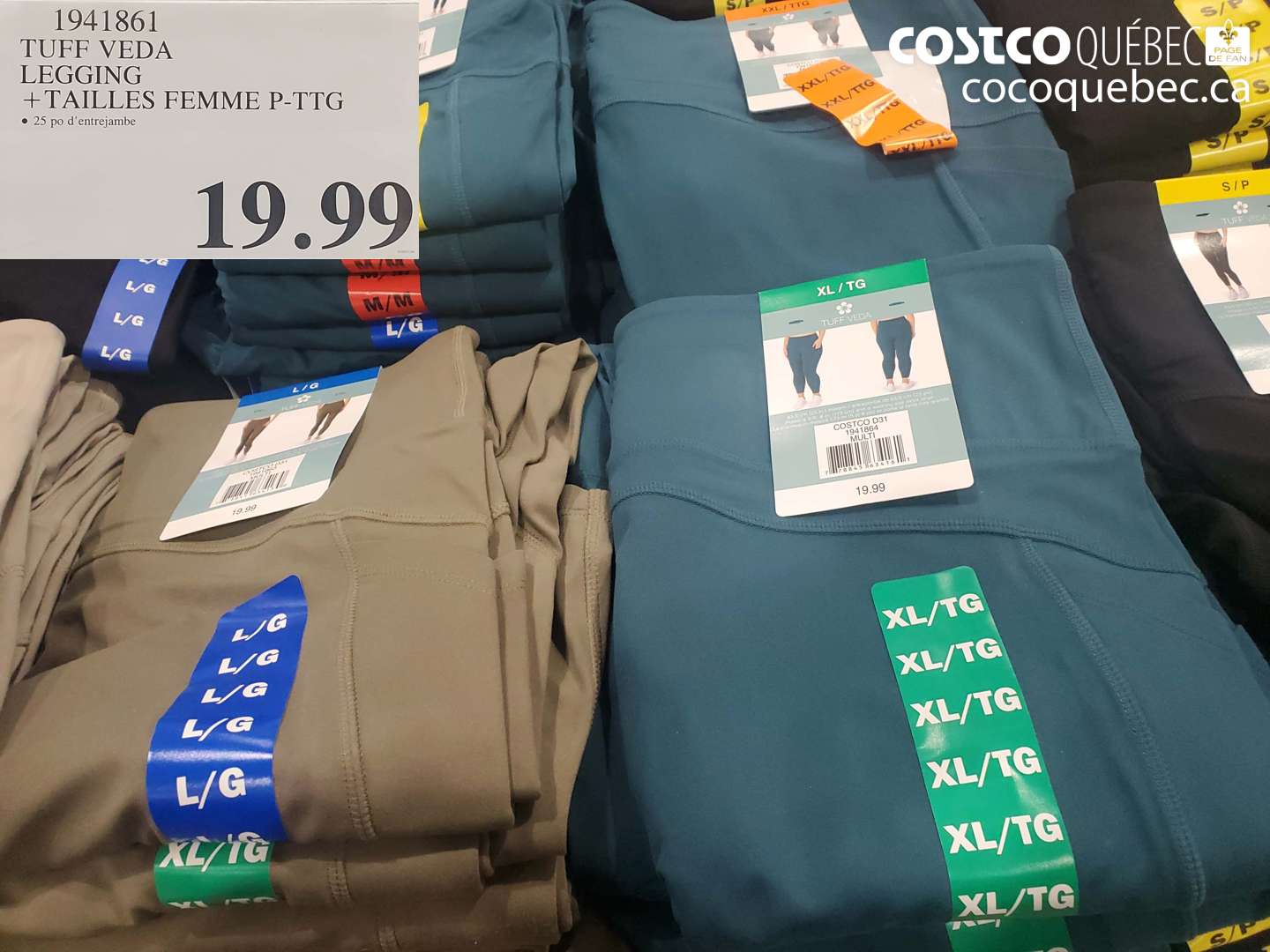 1941861 TUFF VEDA LEGGING + TAILLES FEMME P-TTG $19.99