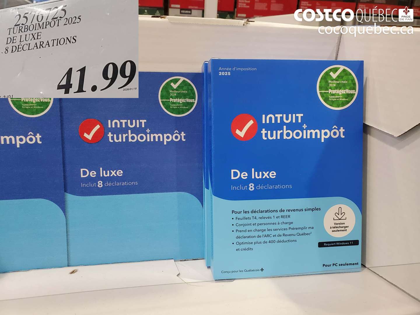 2576725 TURBOIMPOT 2025 DE LUXE 8 DÉCLARATIONS $41.99