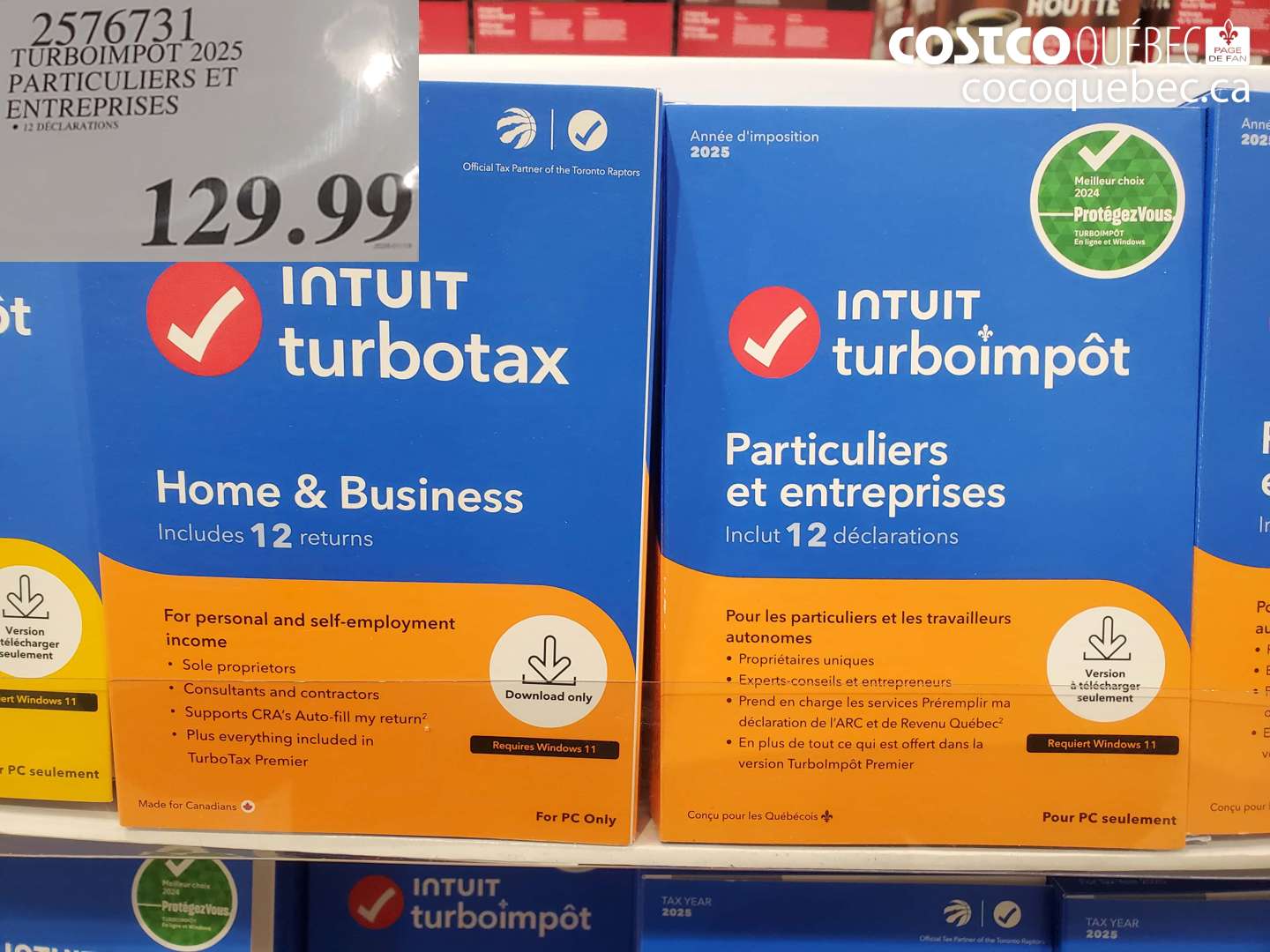 2576731 TURBOIMPOT 2025 PARTICULIERS ET ENTREPRISES • 12 DÉCLARATIONS $129.99