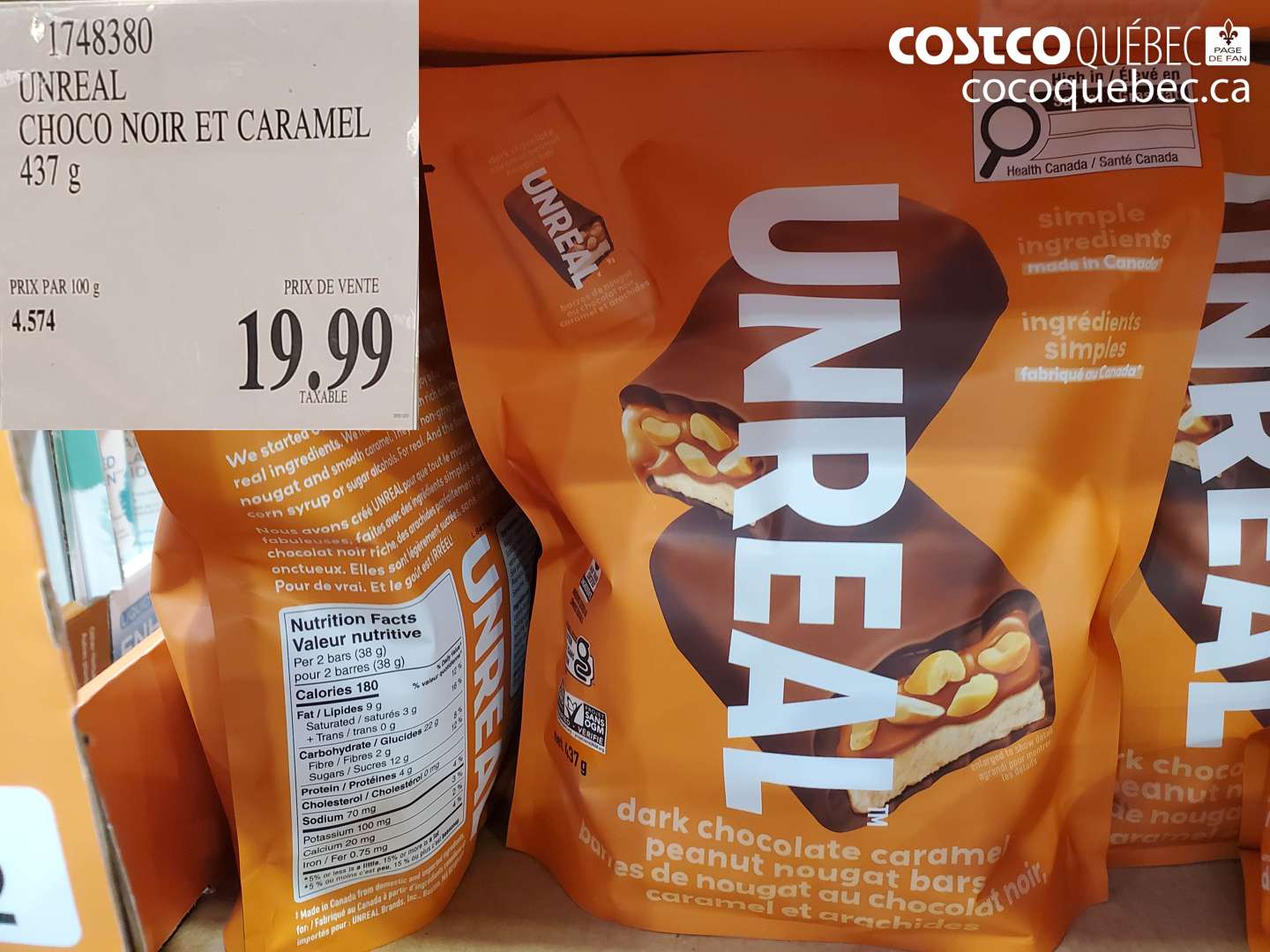 1748380 UNREAL CHOCO NOIR ET CARAMEL 437 g $19.99