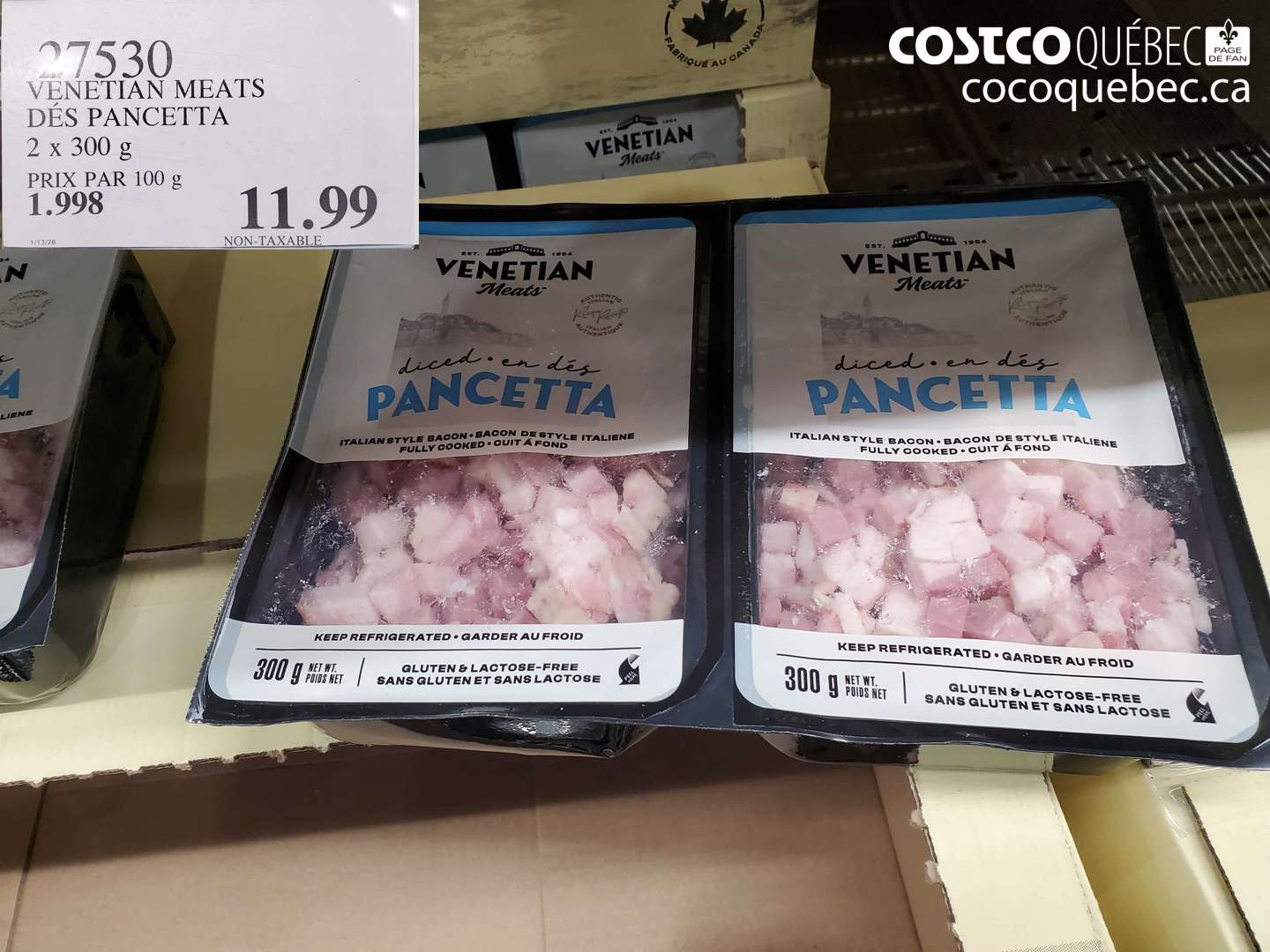 27530 VENETIAN MEATS DÉS PANCETTA $11.99