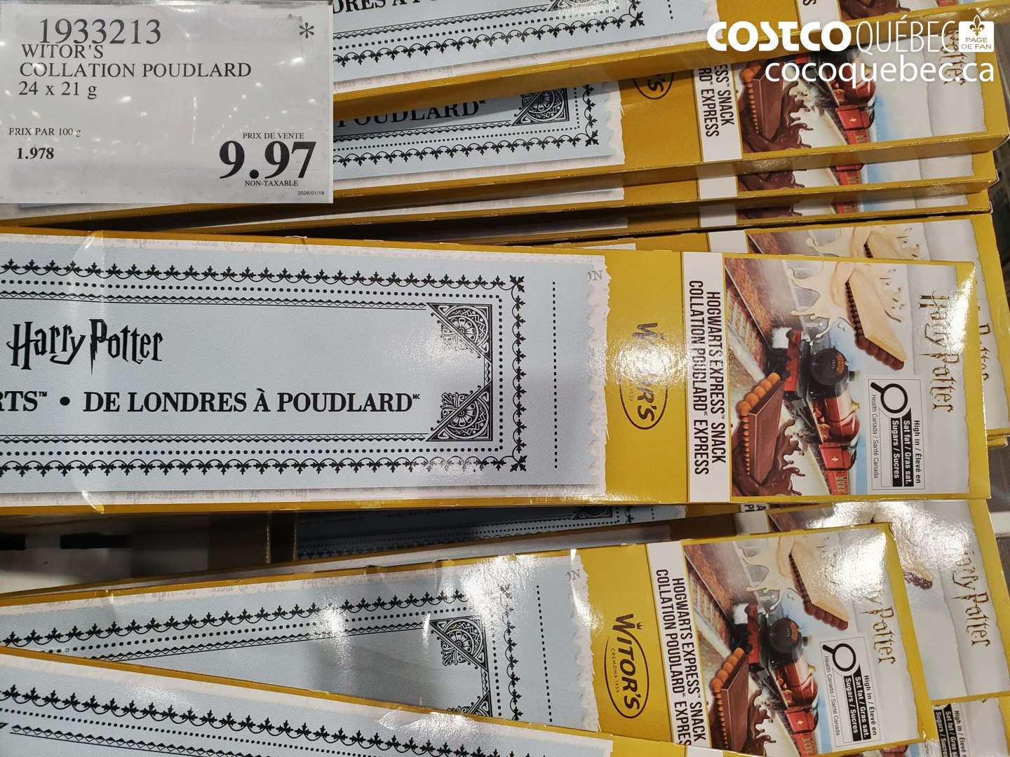 1933213 WITOR'S COLLATION POUDLARD 24 x 21 g $9.97