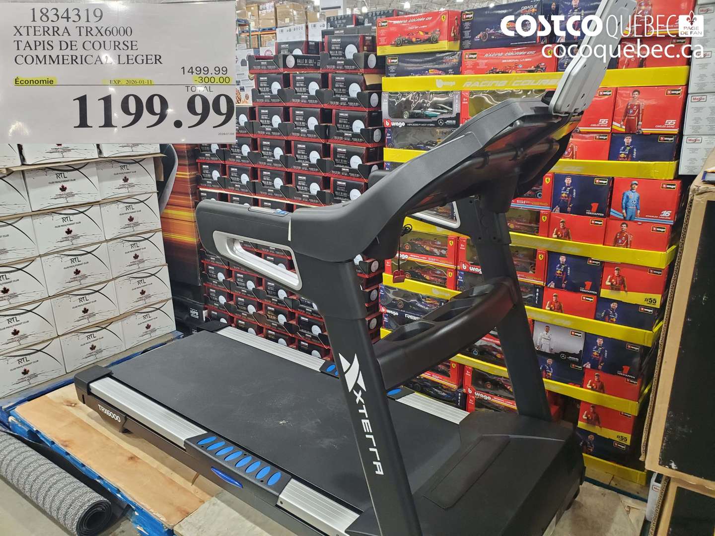 1834319 XTERRA TRX6000 TAPIS DE COURSE COMMERCIAL LÉGER ($300.00 INSTANT SAVINGS EXPIRES ON 2026-01-11) $1199.99