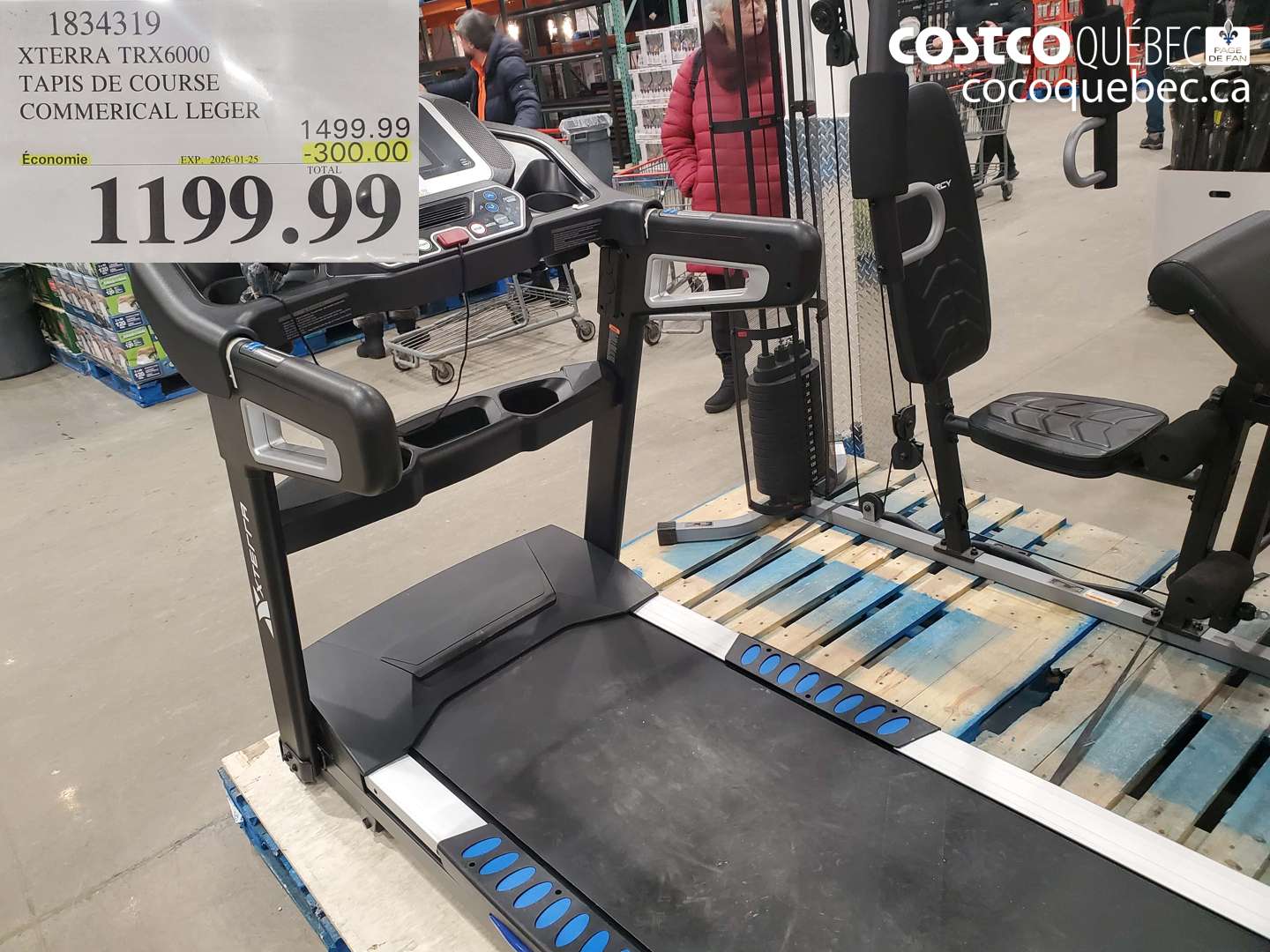 1834319 XTERRA TRX6000 TAPIS DE COURSE COMMERCIAL LÉGER ($300.00 INSTANT SAVINGS EXPIRES ON 2026-01-25) $1199.99