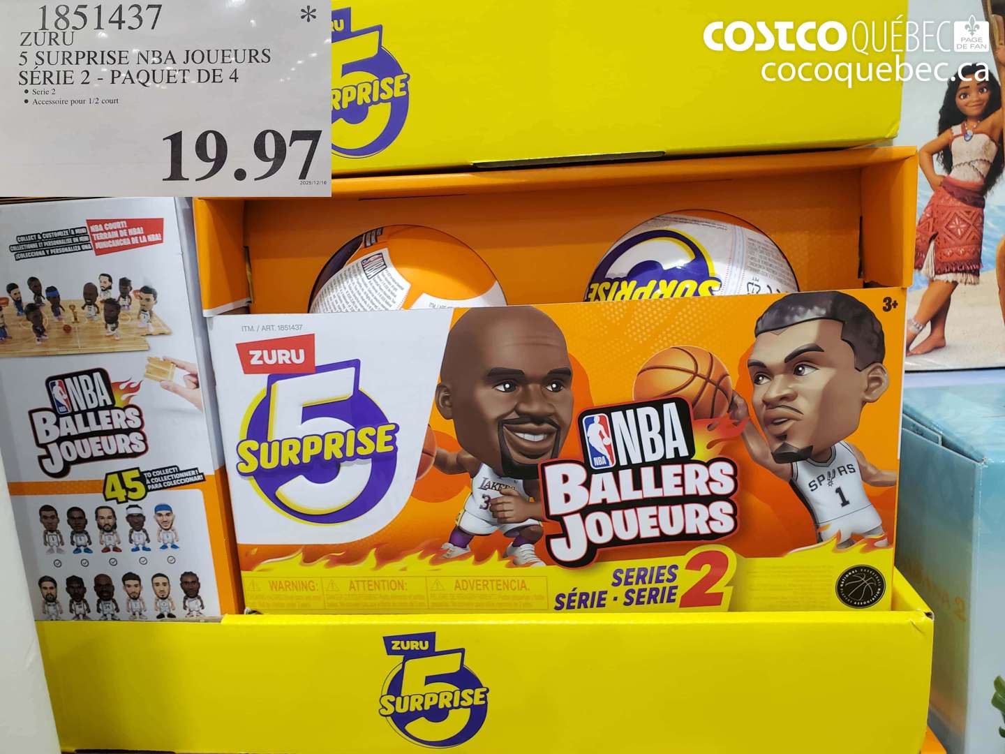 1851437 ZURU 5 SURPRISE NBA JOUEURS SÉRIE 2 - PAQUET DE 4 $19.97