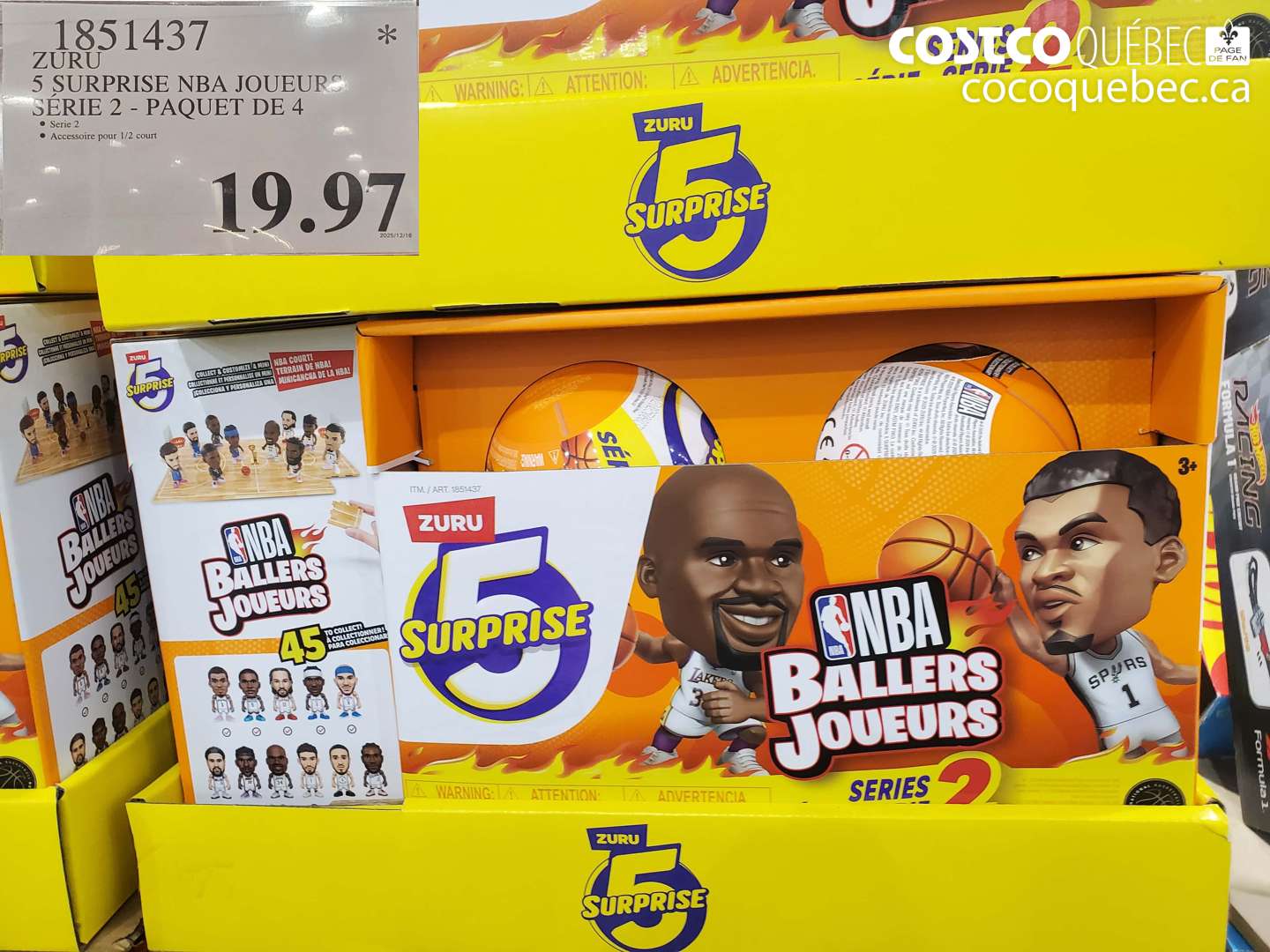 1851437 ZURU 5 SURPRISE NBA JOUEURS SÉRIE 2 - PAQUET DE 4 $19.97