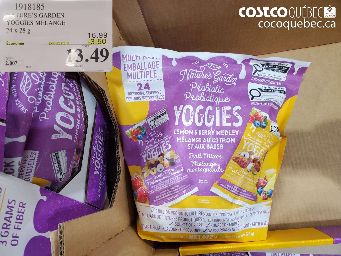 1918185 natures garden yoggies melange 24 x 28 g ($3.50 INSTANT SAVINGS EXPIRES ON 2026-02-15) $13.49