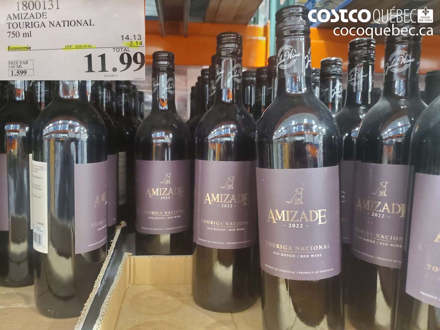 1800131 AMIZADE TOURIGA NATIONAL 750 ml ($2.14 INSTANT SAVINGS EXPIRES ON 2026-03-01) $11.99