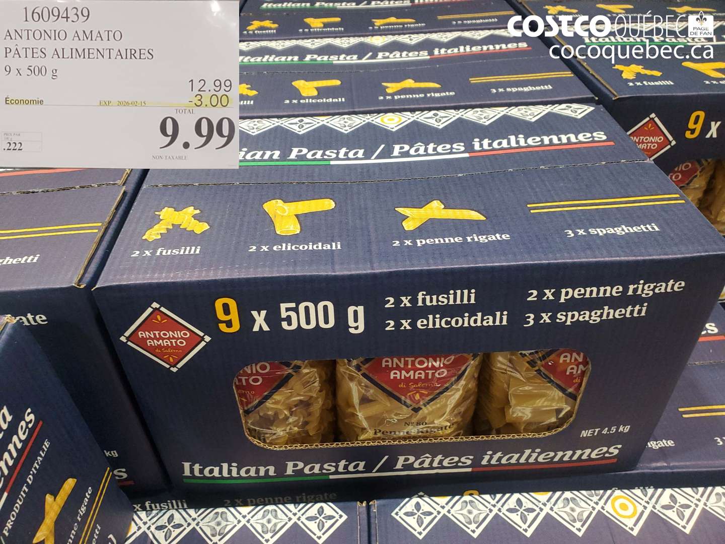 1609439 ANTONIO AMATO PÂTES ALIMENTAIRES ($3.00 INSTANT SAVINGS EXPIRES ON 2026-02-15) $9.99