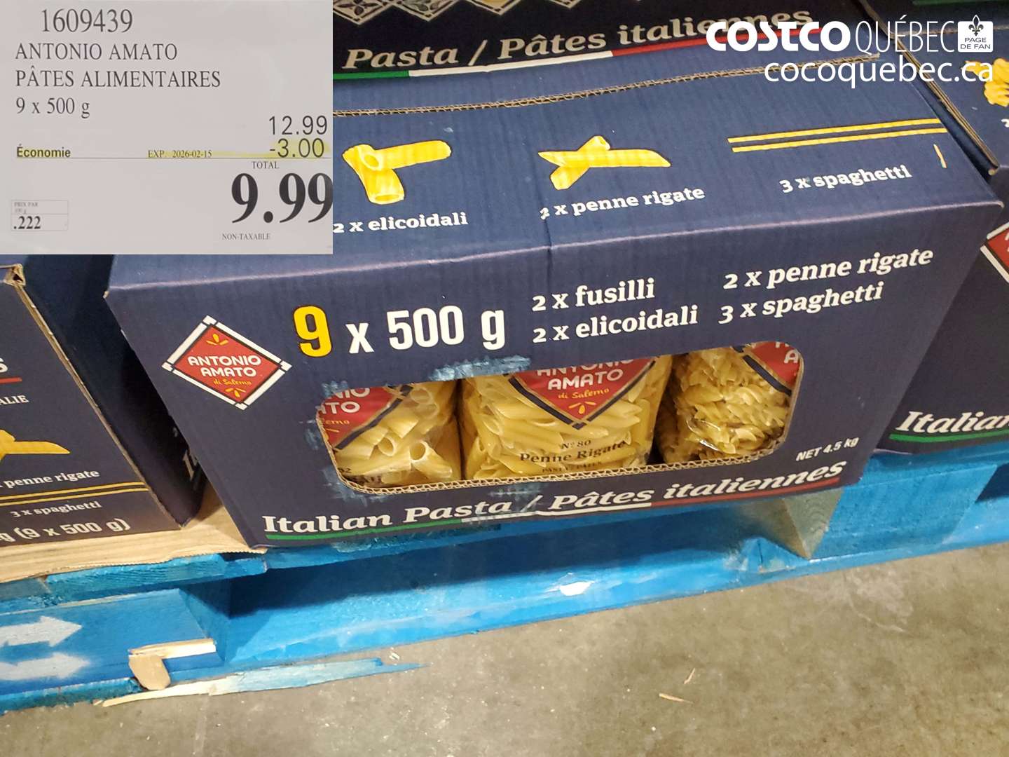 1609439 ANTONIO AMATO PÂTES ALIMENTAIRES ($3.00 INSTANT SAVINGS EXPIRES ON 2026-02-15) $9.99