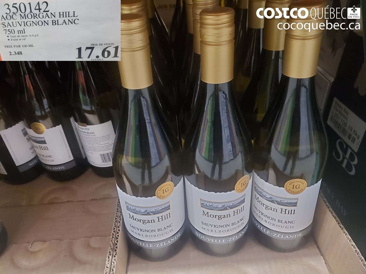 350142 AOC MORGAN HILL SAUVIGNON BLANC 750 ml $17.61