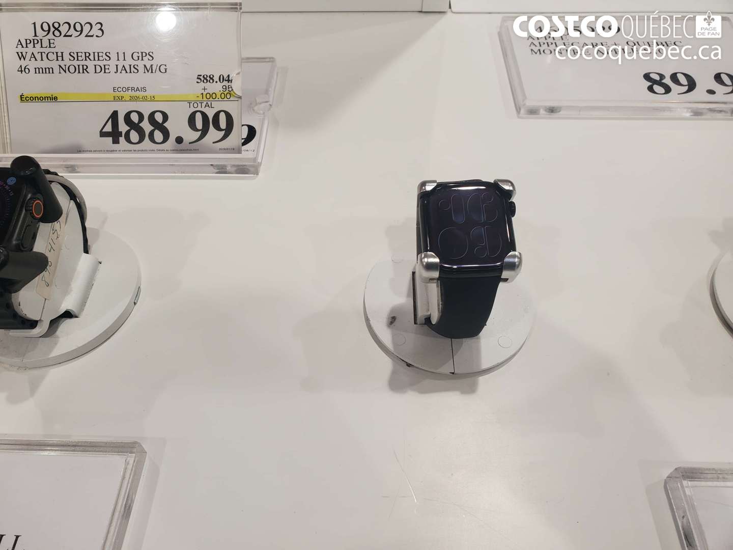 1982923 APPLE WATCH SERIES 11 GPS 46 mm NOIR DE JAIS M/G ($100.00 INSTANT SAVINGS EXPIRES ON 2026-02-15) $488.99