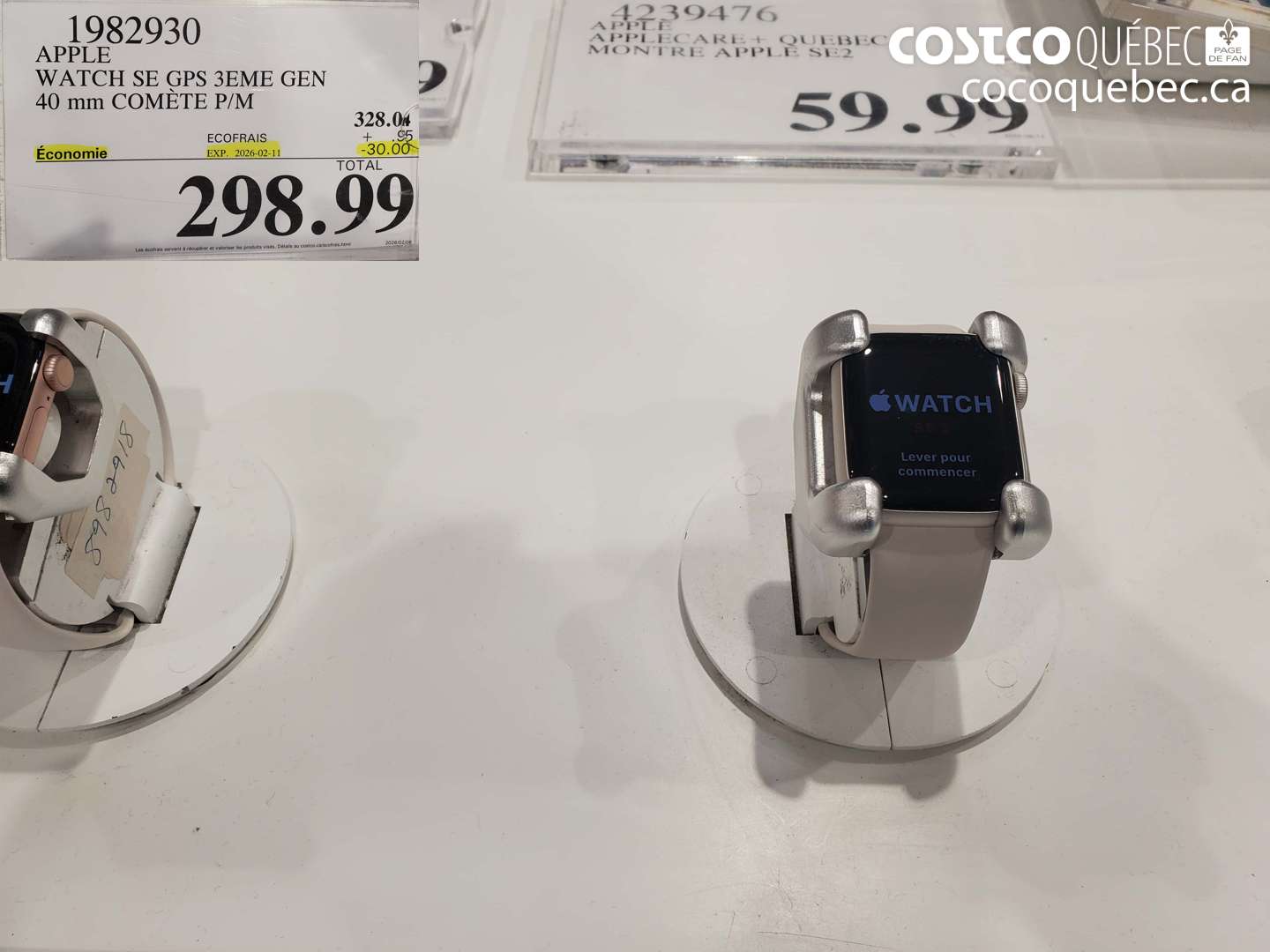 1982930 APPLE WATCH SE GPS 3EME GEN 40 mm COMÈTE P/M ($30.00 INSTANT SAVINGS EXPIRES ON 2026-02-11) $298.99