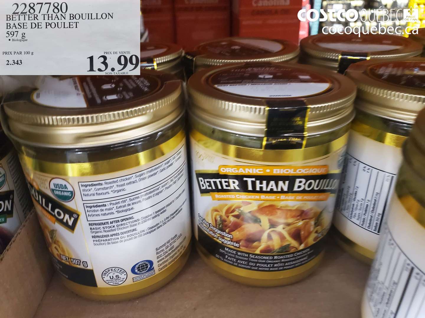 2287780 BETTER THAN BOUILLON BASE DE POULET $13.99