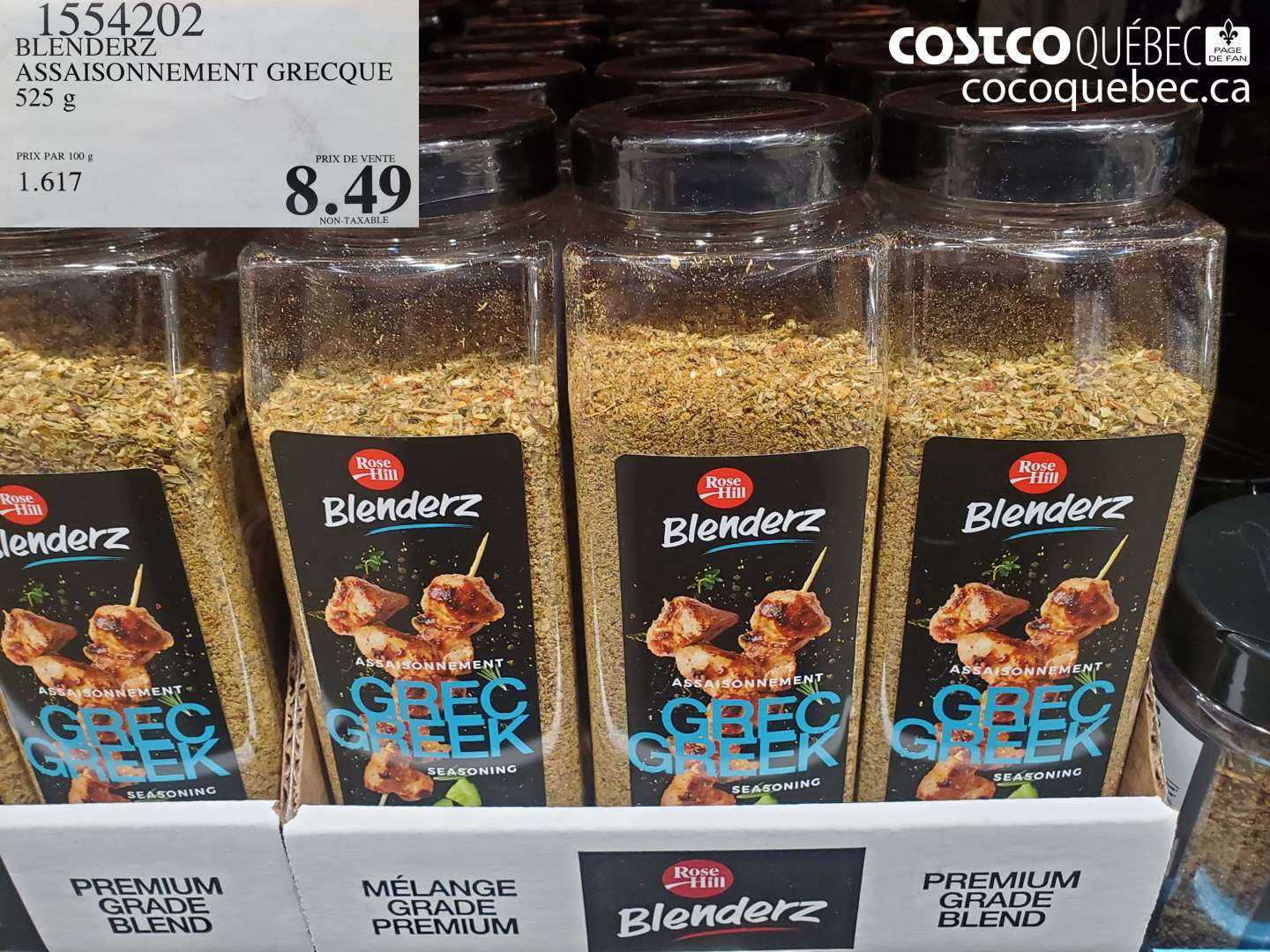 1554202 BLENDERZ ASSAISONNEMENT GREQUE 525 g $8.49