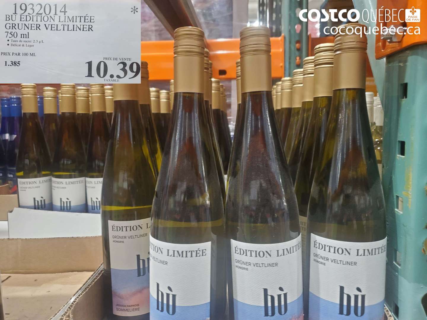 1932014 BÜ EDITION LIMITÉE GRUNER VELTLINER 750 ml $10.39