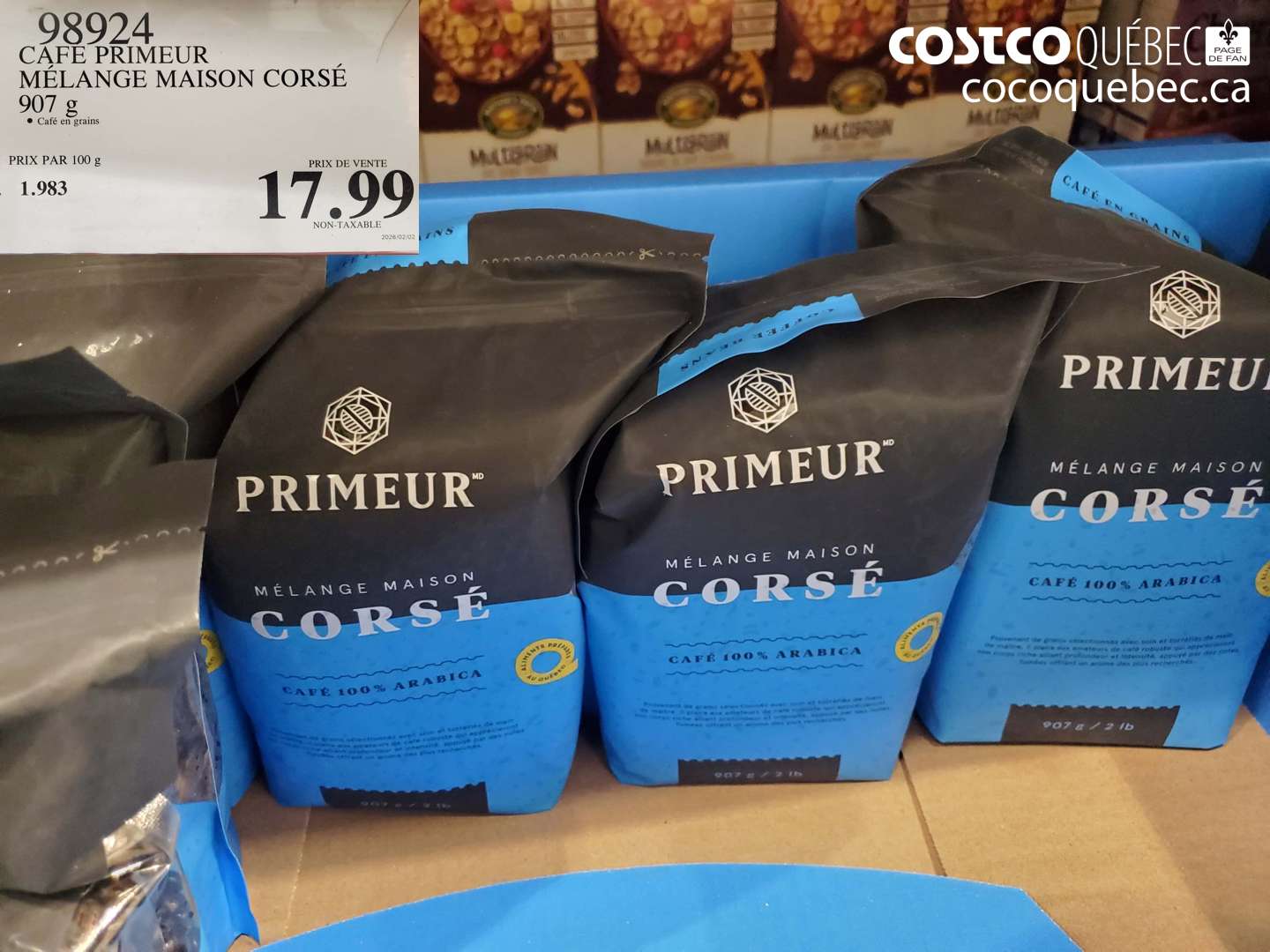 98924 CAFE PRIMEUR MÉLANGE MAISON CORSÉ 907 g • Café en grains $17.99