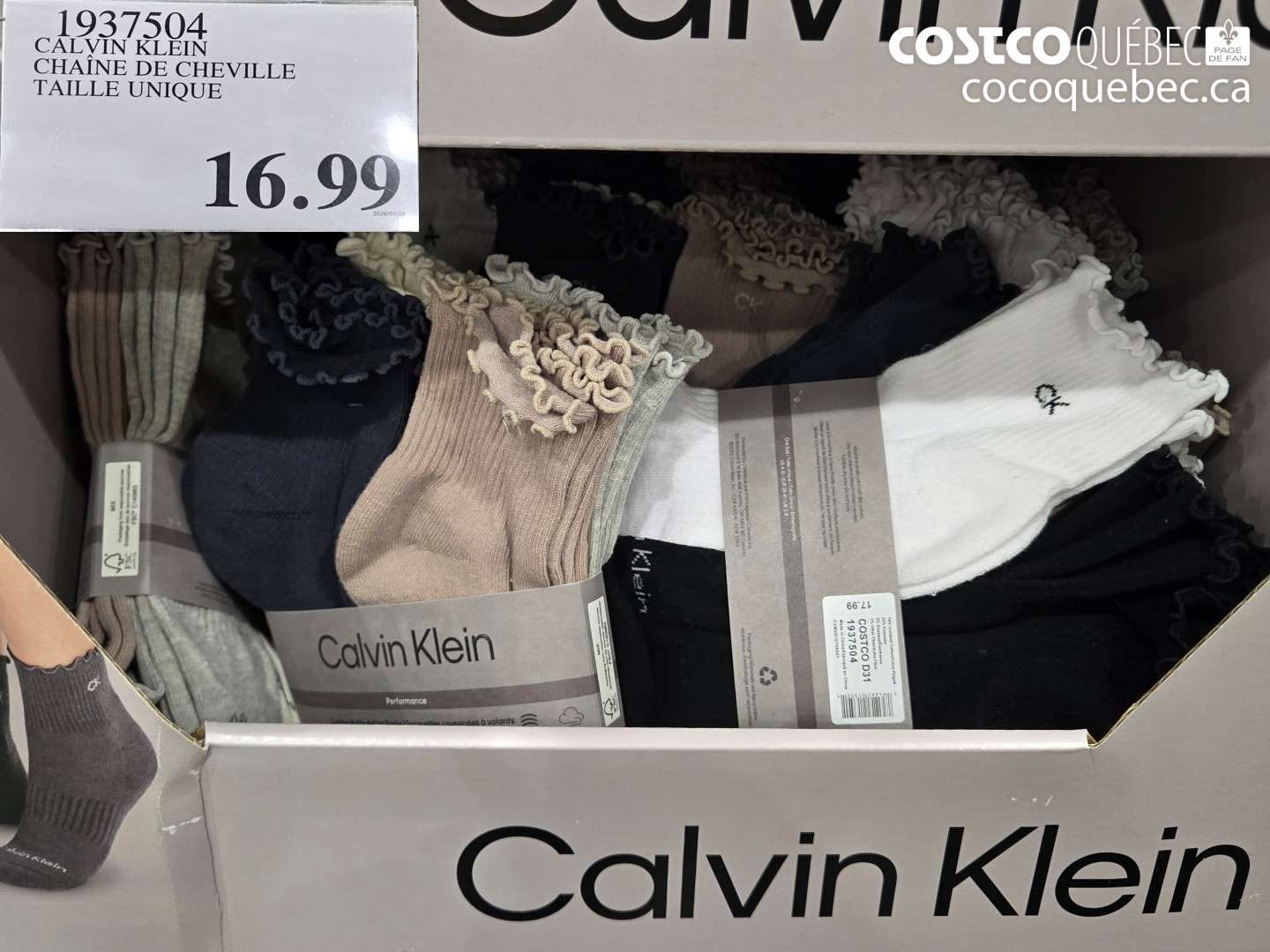 1937504 CALVIN KLEIN CHAÎNE DE CHEVILLE TAILLE UNIQUE $16.99