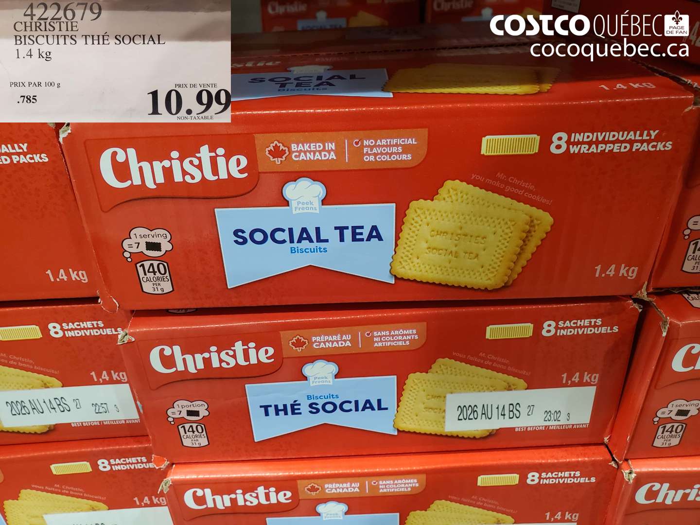 422679 CHRISTIE BISCUITS THE SOCIAL 1.4 kg $10.99