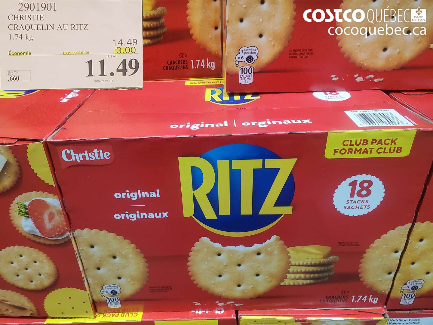 2901901 CHRISTIE CRAQUELIN AU RITZ ($3.00 INSTANT SAVINGS EXPIRES ON 2026-03-01) $11.49