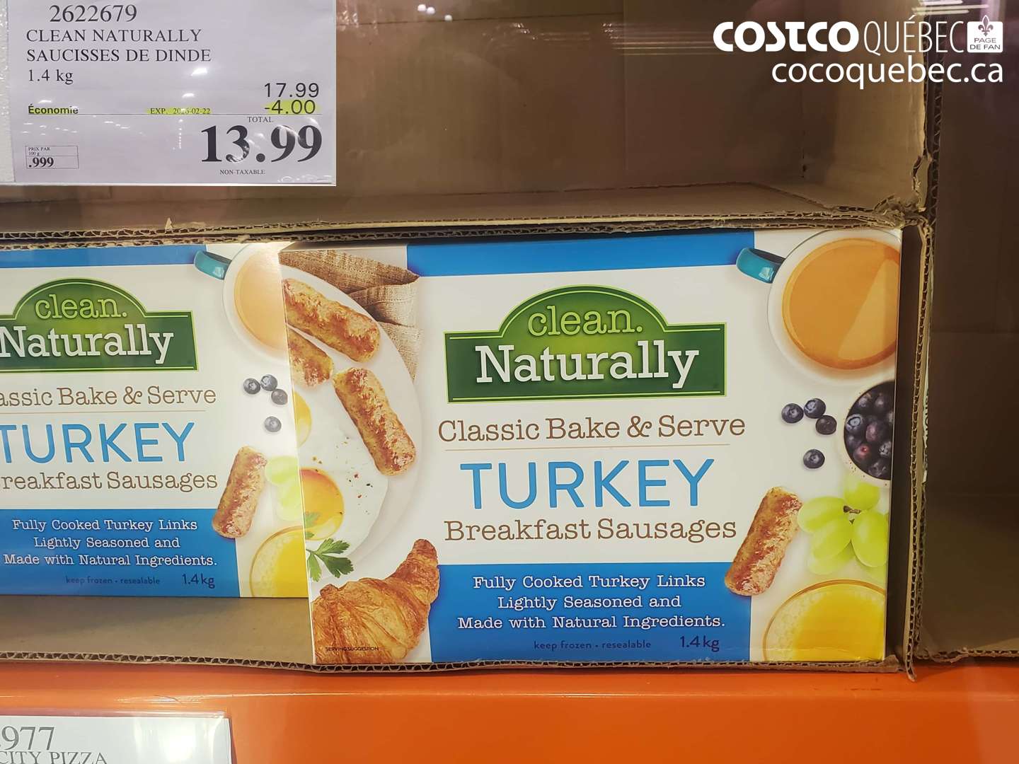2622679 CLEAN NATURALLY SAUCISSES DE DINDE 1.4 kg ($4.00 INSTANT SAVINGS EXPIRES ON 2023-02-22) $13.99