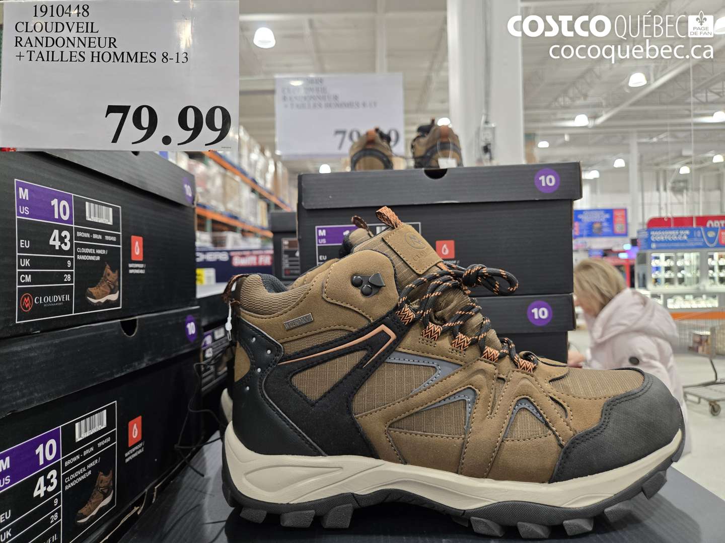 19104418 CLOUDVEIL RANDONNEUR +TAILLES HOMMES 8-13 $79.99