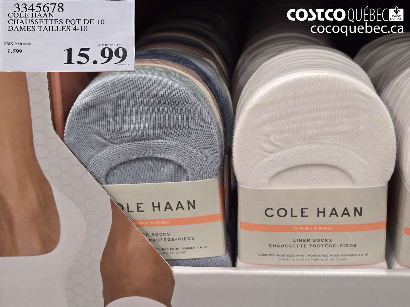 3345678 COLE HAAN CHAUSSETTES PQT DE 10 DAMES TAILLES 4-10 $15.99