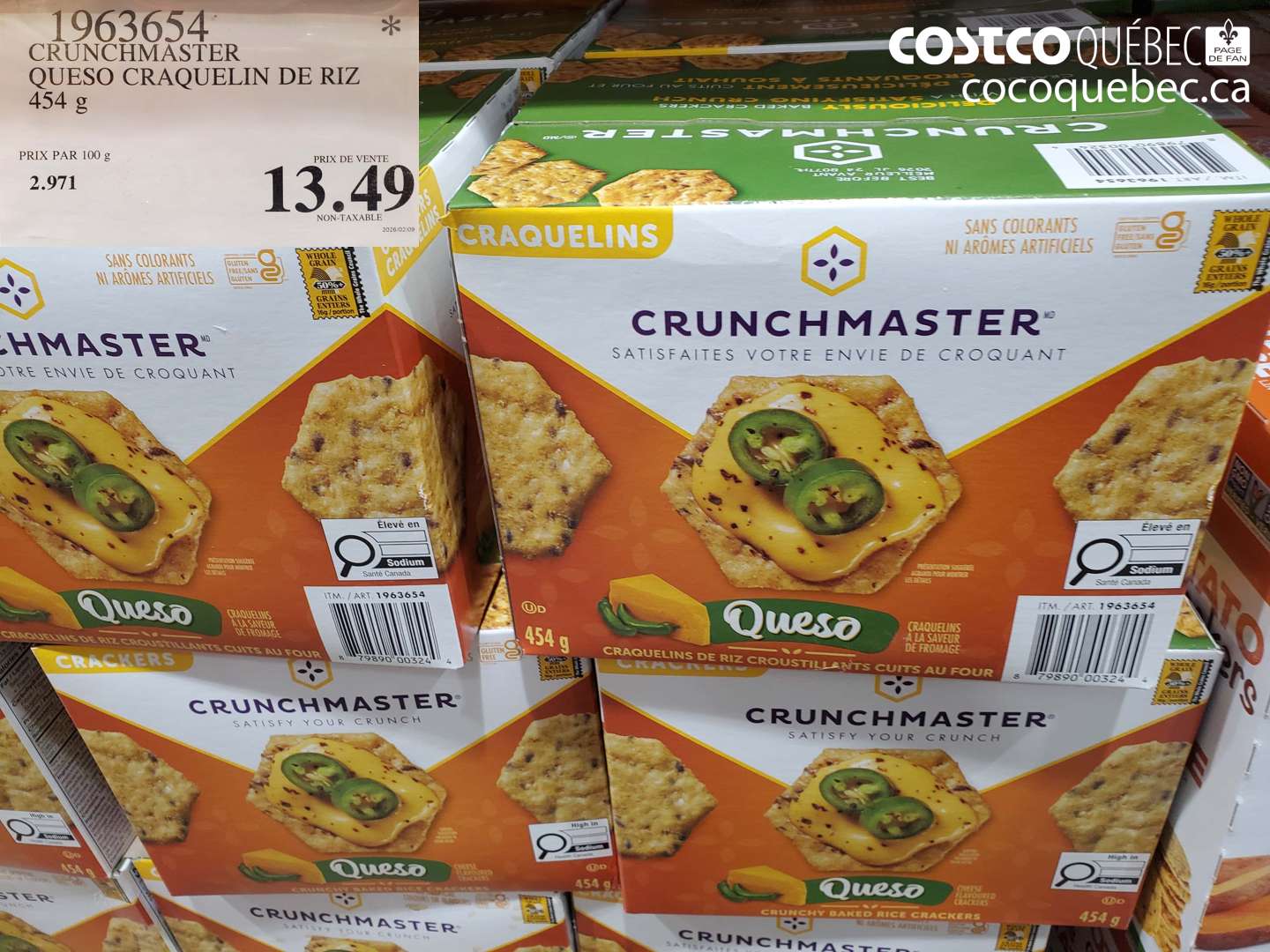 1963654 CRUNCHMASTER QUESO CRAQUELIN DE RIZ 454 g $13.49