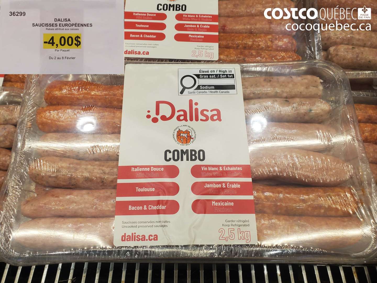 36299 DALISA SAUCISSES EUROPEENNES ($4.00 INSTANT SAVINGS)