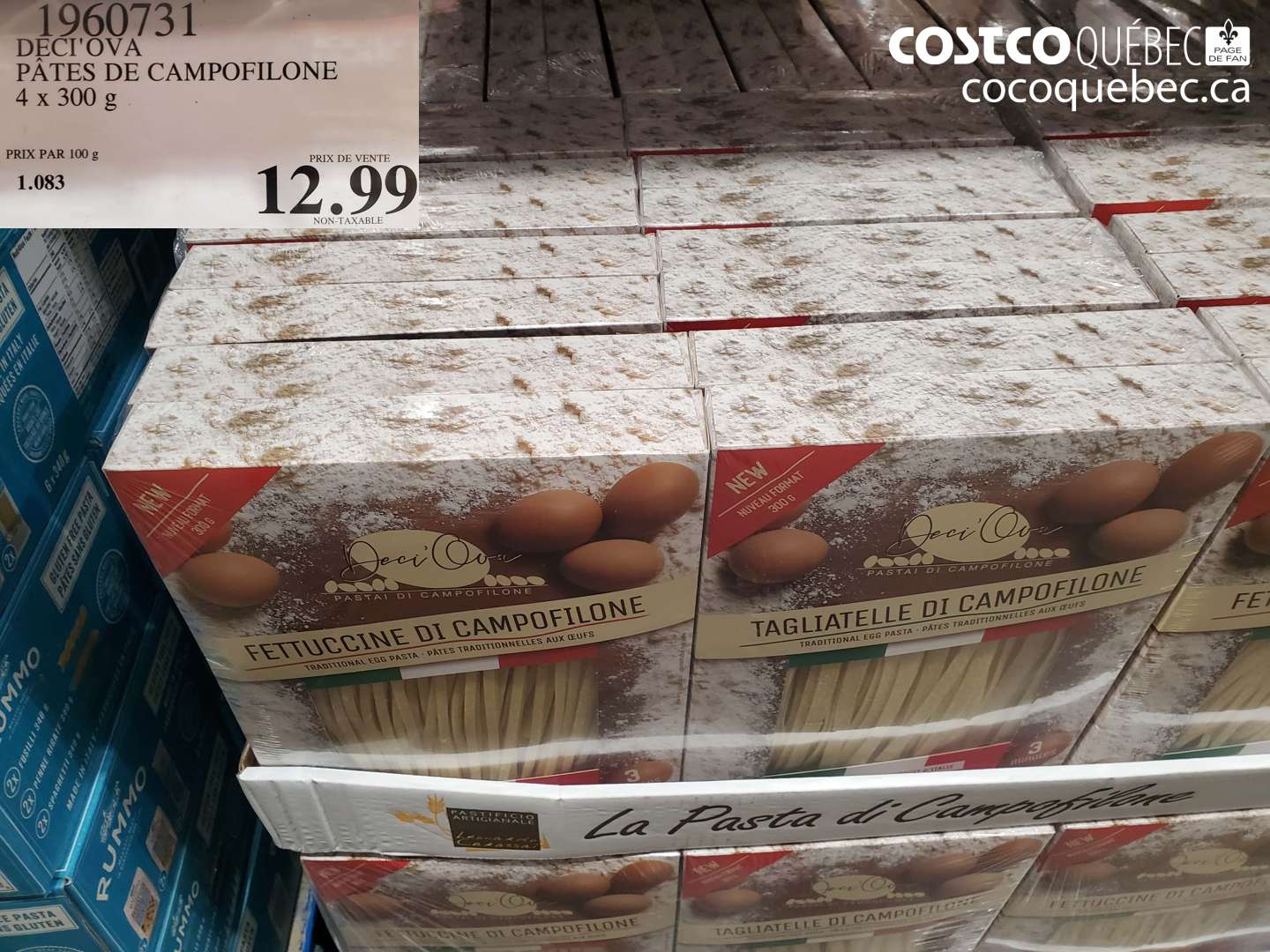 1960731 DECI'OVA PÂTES DE CAMPFOLONE 4 x 300 g $12.99