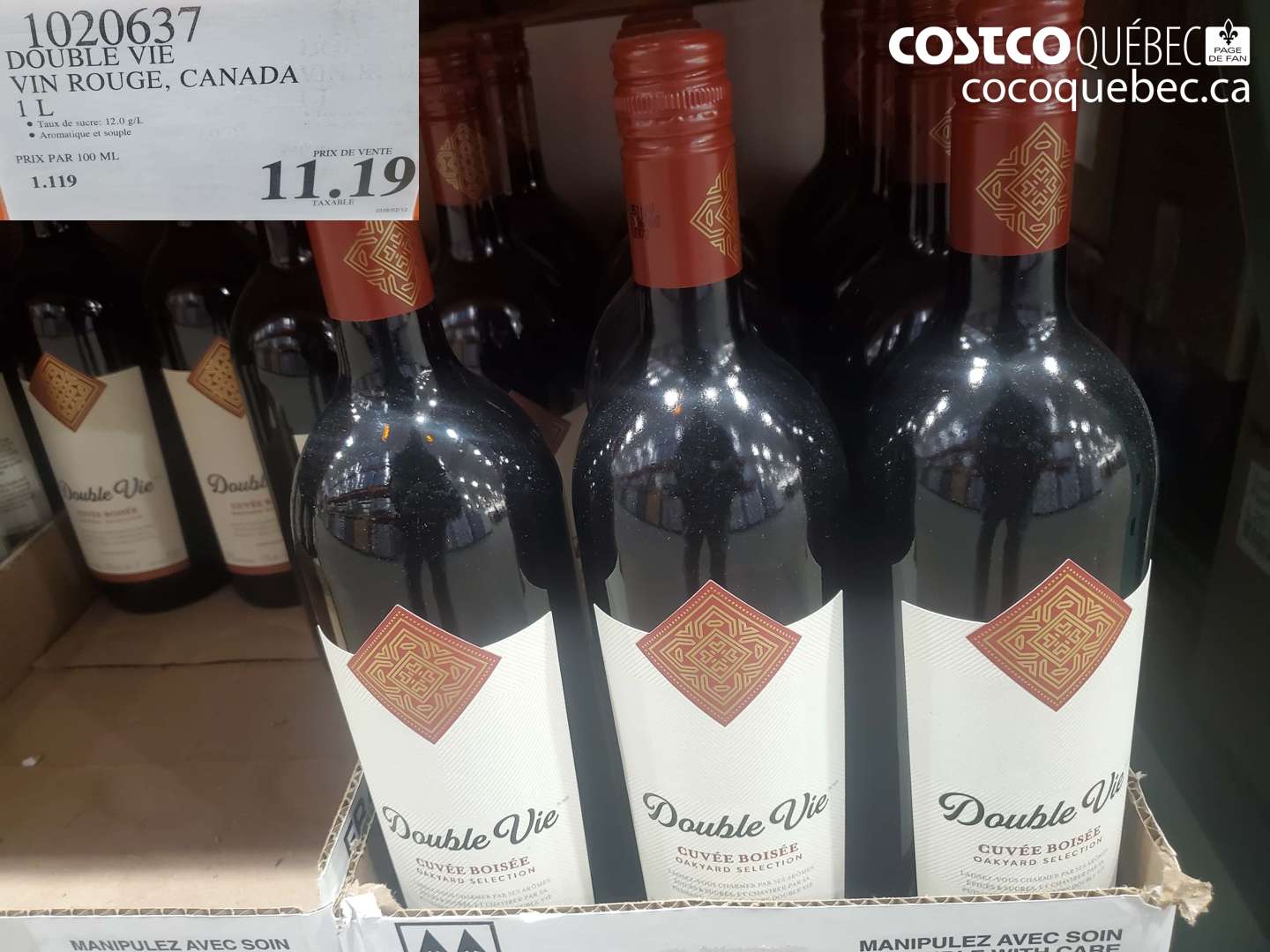 1020637 DOUBLE VIE VIN ROUGE, CANADA 1 L $11.19