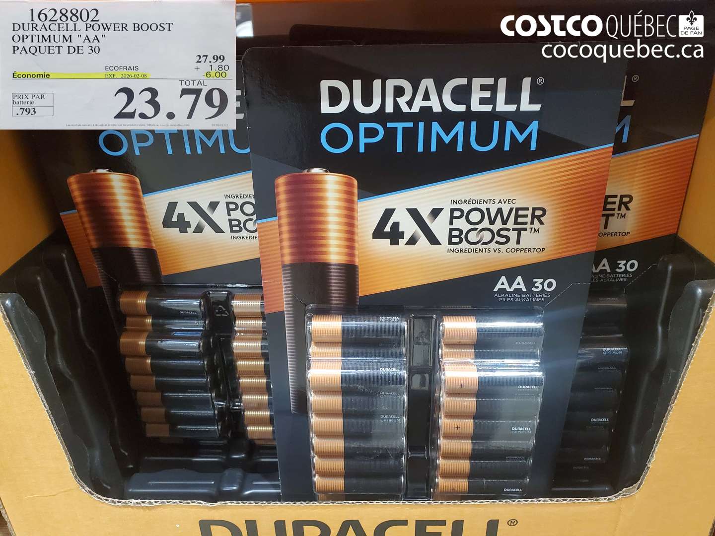 1628802 DURACELL POWER BOOST OPTIMUM 
