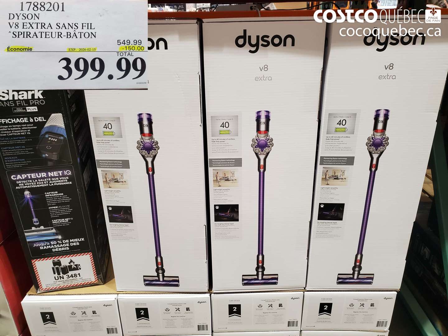 1788201 DYSON V8 EXTRA SANS FIL SPIRATEUR-BÂTON ($150.00 INSTANT SAVINGS EXPIRES ON 2026-02-15) $399.99
