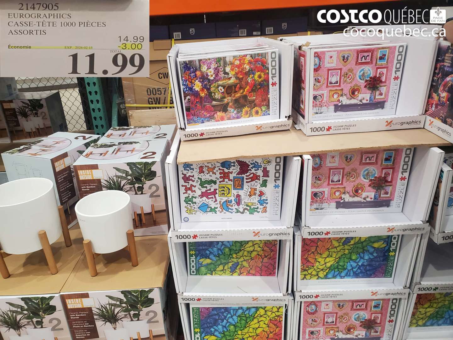 2147905 EUROGRAPHICS CASSE-TÊTE 1000 PIÈCES ASSORTIS ($3.00 INSTANT SAVINGS EXPIRES ON 2026-02-15) $11.99