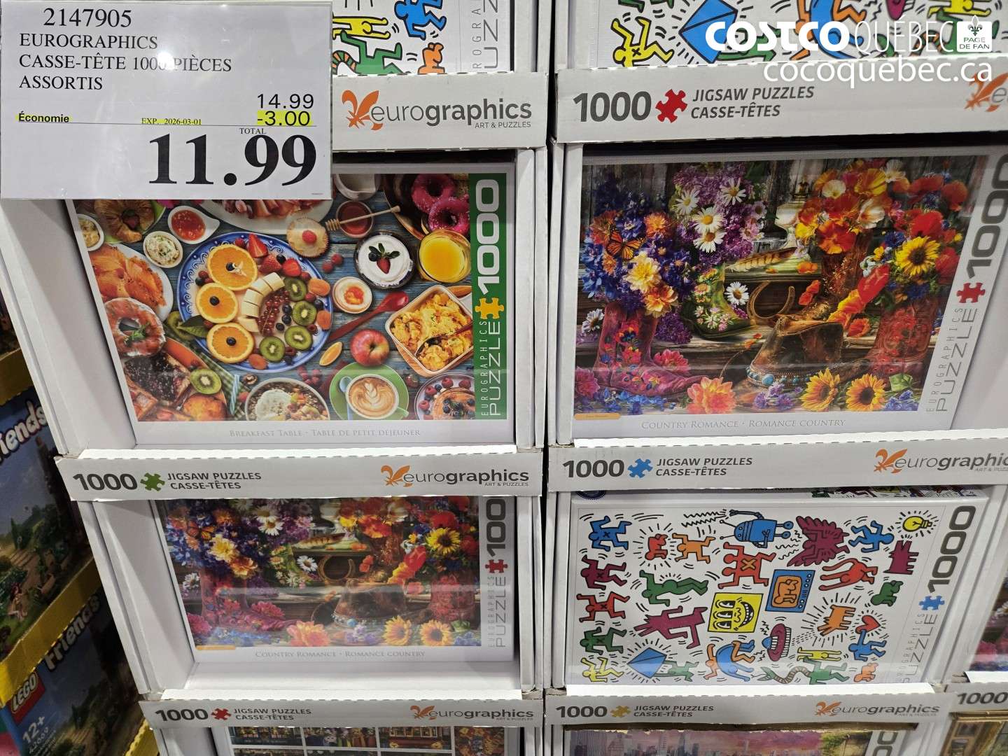 2147905 EUROGRAPHICS CASSE-TÊTE 100 PIÈCES ASSORTIS ($3.00 INSTANT SAVINGS EXPIRES ON 2026-03-01) $11.99