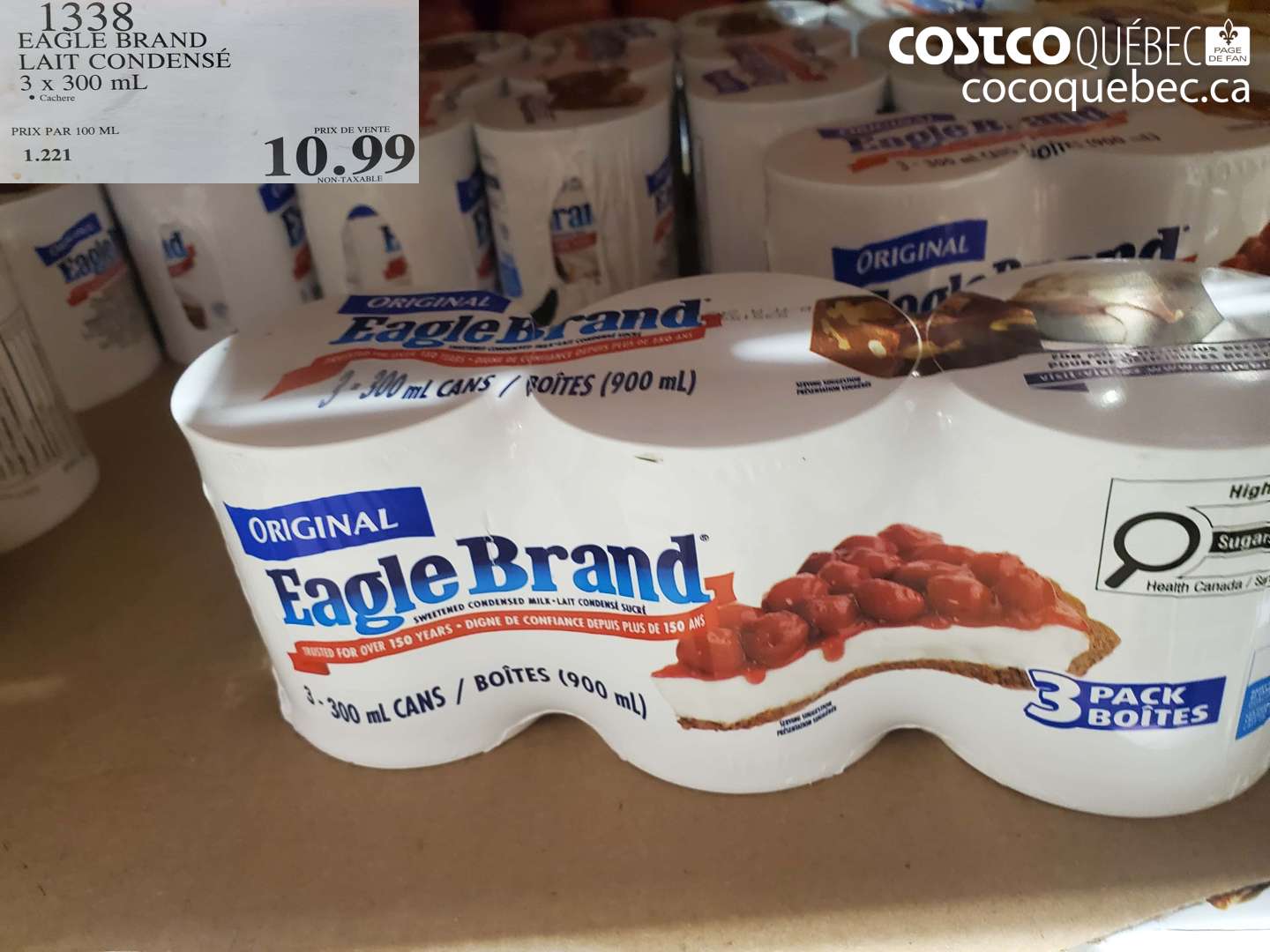 1338 Eagle Brand Lait Condensé 3 x 300 mL $10.99