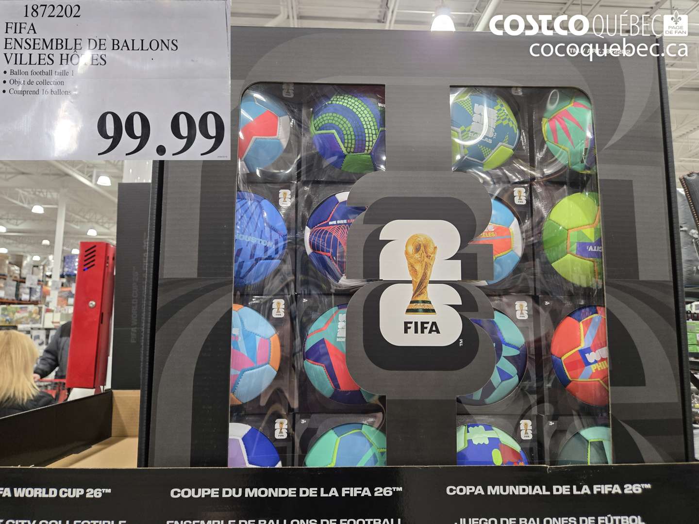 1872202 FIFA ENSEMBLE DE BALLONS $99.99
