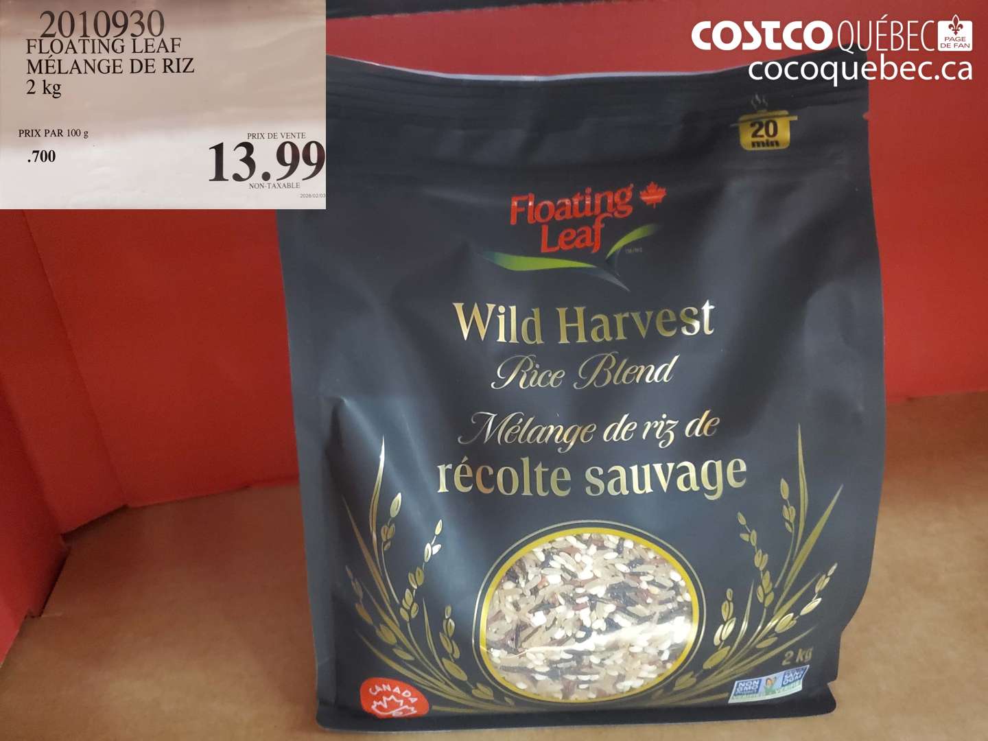 2010930 FLOATING LEAF MELANGE DE RIZ 2 kg $13.99