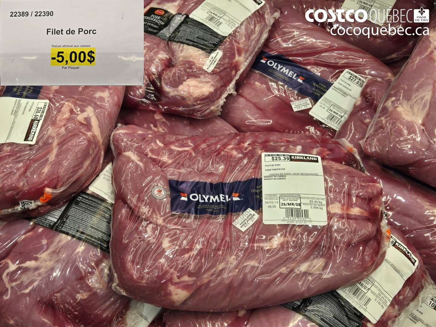 22389 Filet de Porc ($5.00 INSTANT SAVINGS)