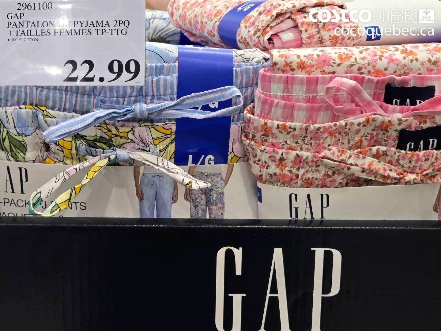 2961100 GAP PANTALON DE PYJAMA 2PQ + TAILLES FEMMES TP-TTG $22.99