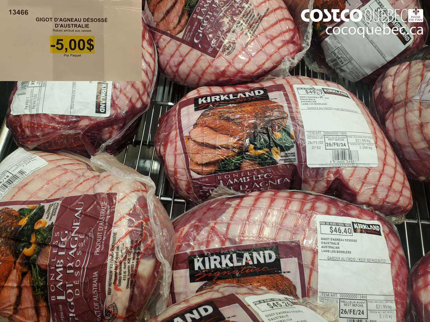 13466 GIGOT D'AGNEAU DÉOSSÉ D'AUSTRALIE ($5.00 INSTANT SAVINGS)