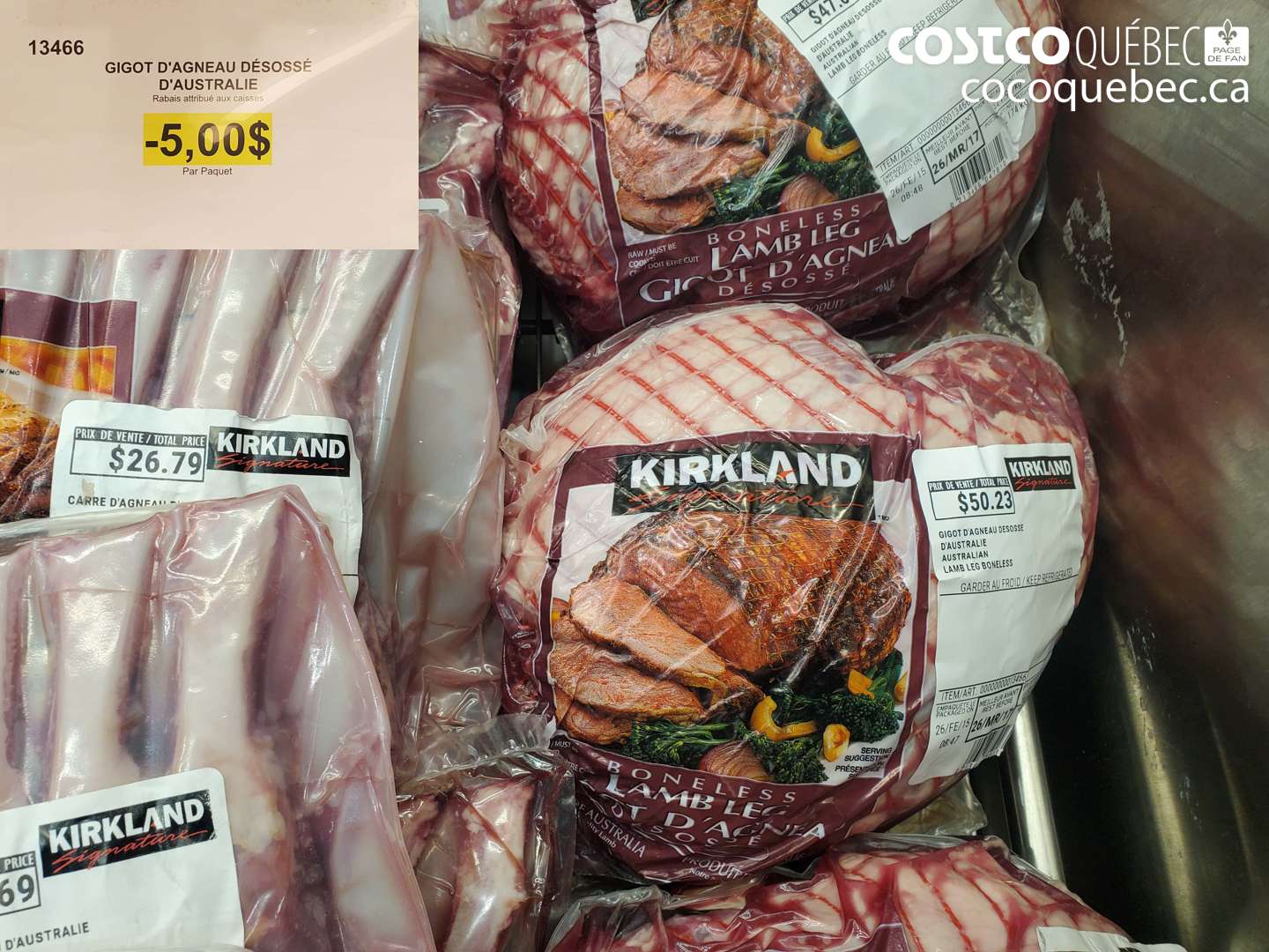 13466 GIGOT D'AGNEAU DÉOSSÉ D'AUSTRALIE ($5.00 INSTANT SAVINGS)