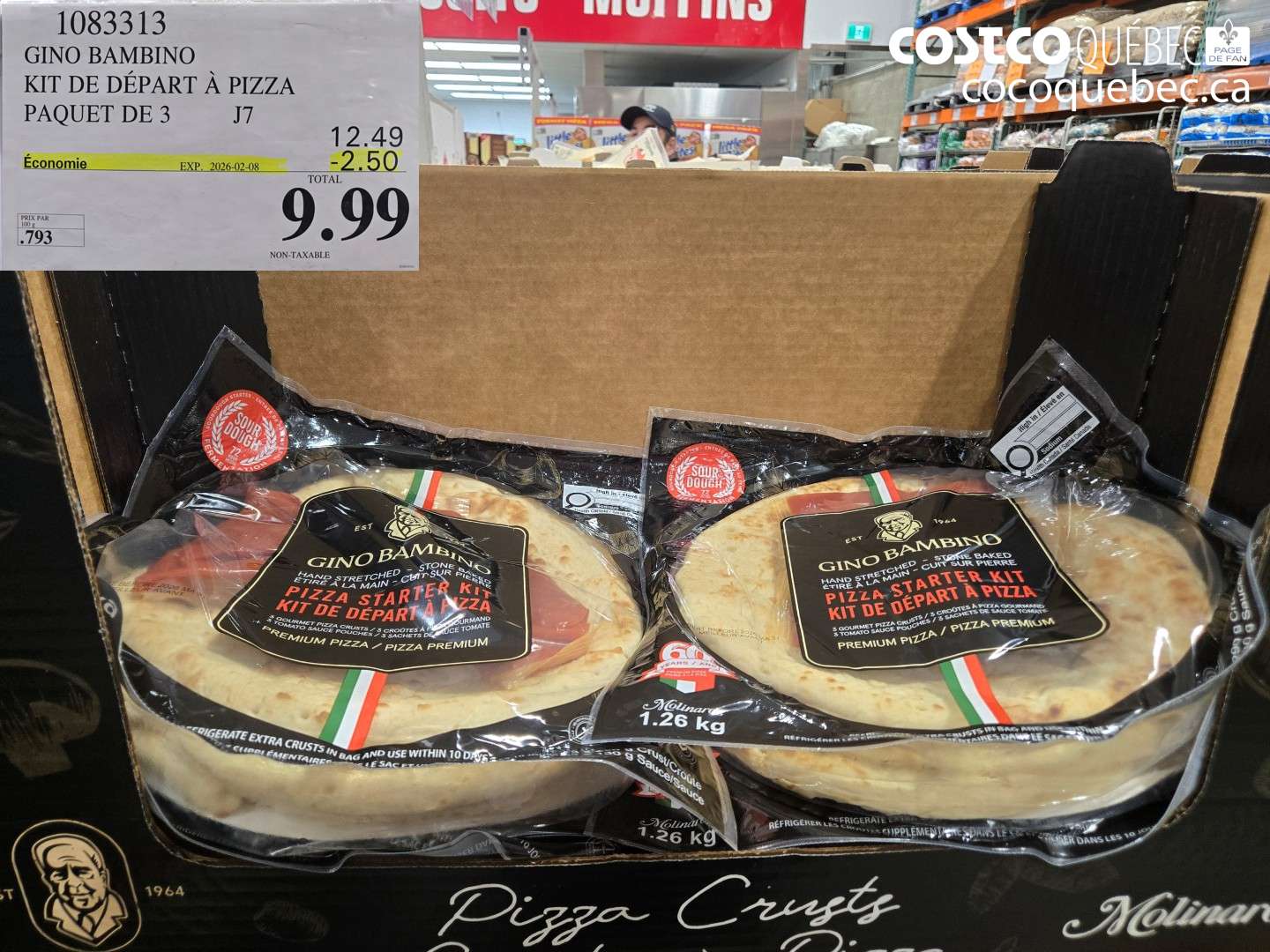 1083313 GINO BAMBINO KIT DE DÉPART À PIZZA PAQUET DE 3 ($2.50 INSTANT SAVINGS EXPIRES ON 2026-02-08) $9.99